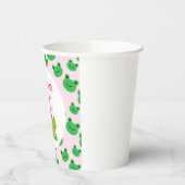 カエル1st誕生日パーティーベビーガールかわいい 紙コップ (左)