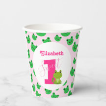 カエル1st誕生日パーティーベビーガールかわいい