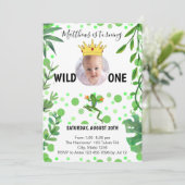 カエル1th誕生日プリンスベビーキッズパーティー 招待状 (スタンド正面)