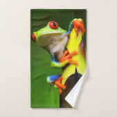 カエル2タオルのセット バスタオルセット (ハンドタオル)