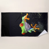 カエル3のビーチタオル ビーチタオル (正面)