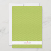 カエル、かたつむり及び小犬の尾ベビーシャワーの招待 招待状 (裏面)