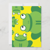 カエル・アニマル・キッドバースデーパーティ招待状 招待状 (裏面)