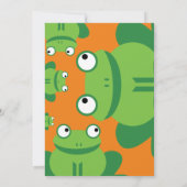 カエル・アニマル・キッドバースデーパーティ招待状 招待状 (裏面)