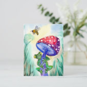 カエル・オン・マッシュルームが蜂を望む ポストカード (スタンド正面)