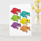 カエル カード (黄色い花)