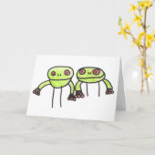 カエル カード (黄色い花)