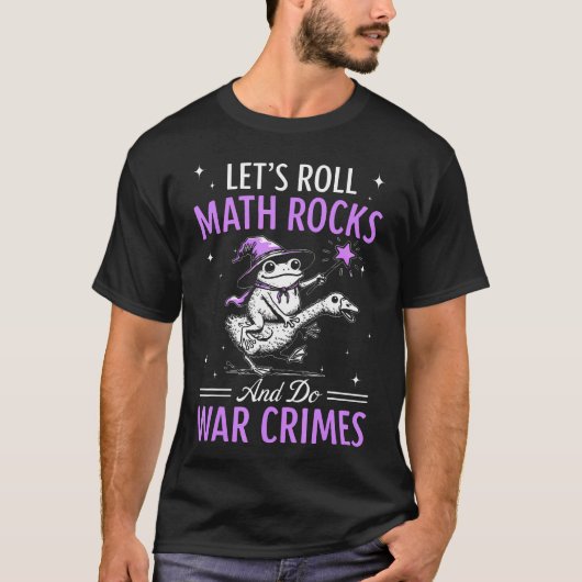 カエル+ガチョウ+数学+戦争+コミカル Tシャツ (正面)