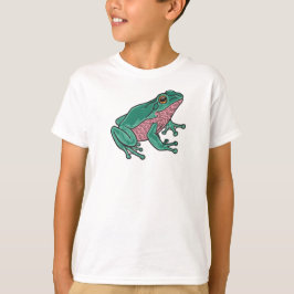 カエル キッズTシャツ - かわいい緑の動物Tシャツ 男の子用 Tシャツ