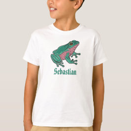 カエル キッズTシャツ カスタマイズ可能 動物Tシャツ 男の子用 Tシャツ