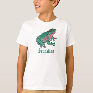 カエル キッズTシャツ カスタマイズ可能 動物Tシャツ 男の子用 Tシャツ