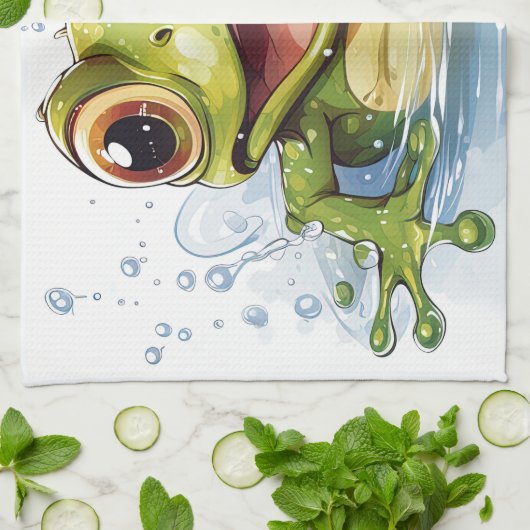 カエル キッチンタオル (折り畳み)