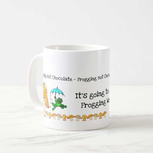 カエル,キノコ,フロギングホットチョコレートマグ コーヒーマグカップ (正面左)