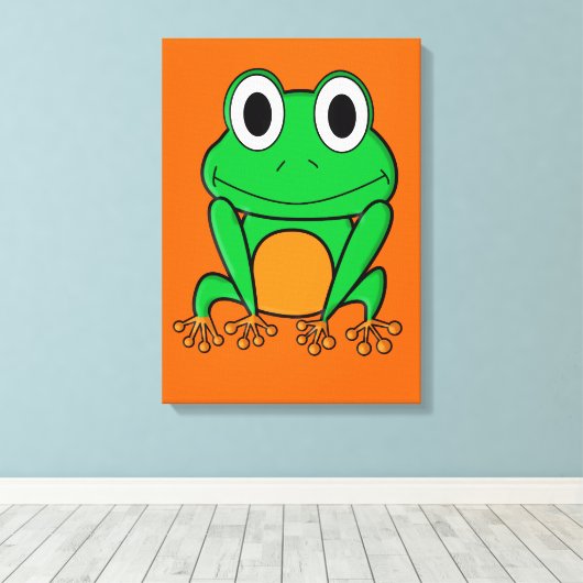 カエル キャンバスプリント (インサイチュ (ウッドフロア))