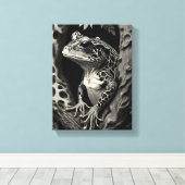 カエル・キリンの生き物 キャンバスプリント (インサイチュ (ウッドフロア))