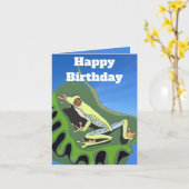 カエル クライミング ツリー カード (黄色い花)