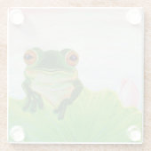 カエル グラス コースター 睡蓮の葉の裏 (裏面)