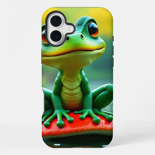 カエル グリーンフォンケース iPhoneケース (裏面)