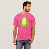 カエル・グリーン・カエル Tシャツ (正面フル)