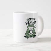 カエル コーヒー デザイン 笑 ジャンボコーヒーマグカップ (正面右)
