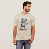 カエル コーヒー ミーム 神秘的 ヒキガエル カエル好き Tシャツ (正面フル)