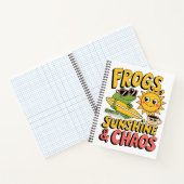 カエル、サンシャイン&カオス – おもしろい夏 ノートブック (内部)
