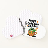 カエル、サンシャイン&カオス – コーヒーカップのかわいいカエル ノートブック (内部)