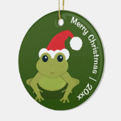 カエル・サンタ・メリークリスマス セラミックオーナメント (左)