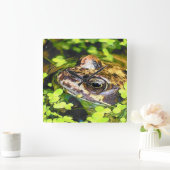 カエル スクエア壁時計 (ホーム)