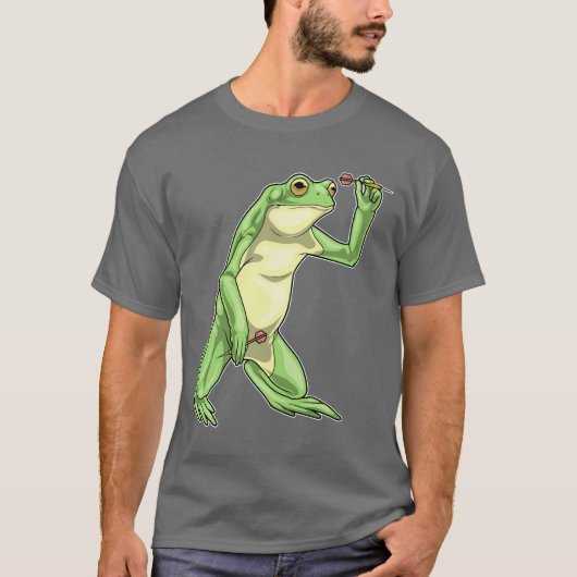 カエル ダーツ 矢印 Tシャツ (正面)