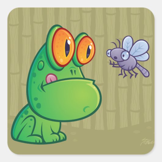 カエル・トンボ スクエアシール (正面)