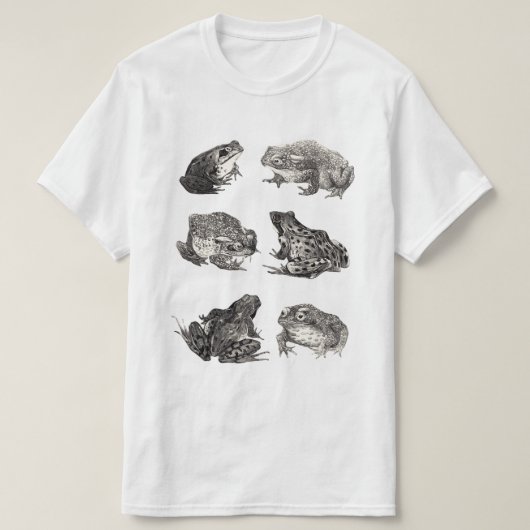 カエル ドローイング グラフィック Tシャツ (デザイン正面)