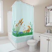 「カエル・ハネムーン」 シャワーカーテン (インサイチュ)