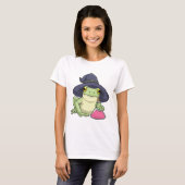 カエル ハロウィン 魔女 Tシャツ (正面フル)