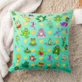 カエル(ハート) クッション (ブランケット)