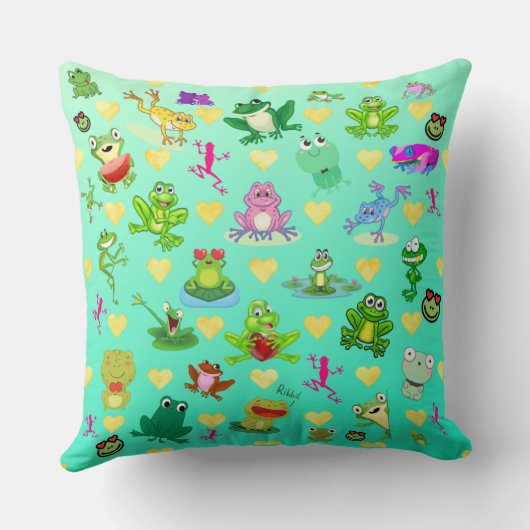 カエル(ハート) クッション (裏面)