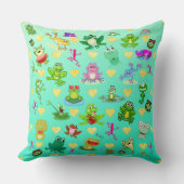 カエル(ハート) クッション (正面)