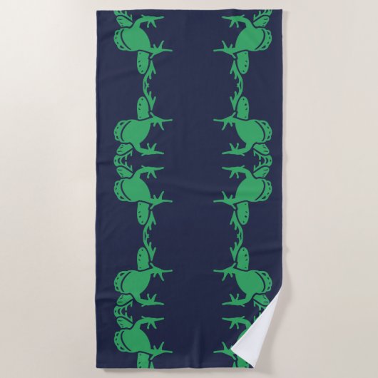 カエル ビーチタオル (正面)