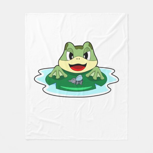 カエル フライ フリースブランケット (正面)