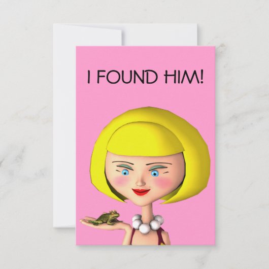 カエル・プリンスの幸せな女 招待状 (正面)