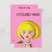 カエル・プリンスの幸せな女 招待状 (正面/裏面)