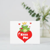 カエル・プリンスオン・ア・赤いハート ポストカード (スタンド正面)