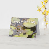 カエル・プン父の日 カード (黄色い花)