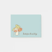 カエル&マッシュルームキュートコテージコアパーソナライズされた ポストイット (正面)