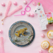 カエル – ラウンド紙プレート ペーパープレート (パーティー)