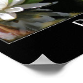 カエル&ロータスフラワー美しい引用文 感動的 ポスター (角)