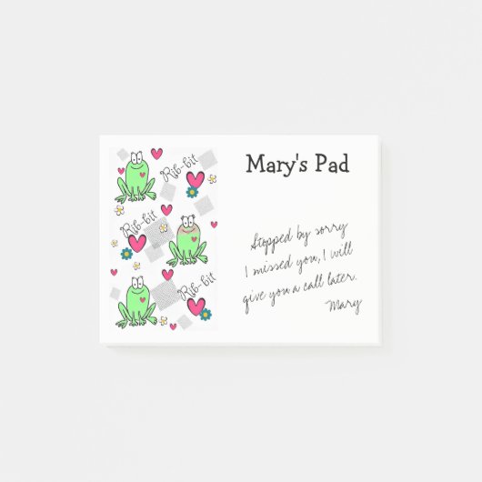 カエル(付箋) ポストイット (正面)