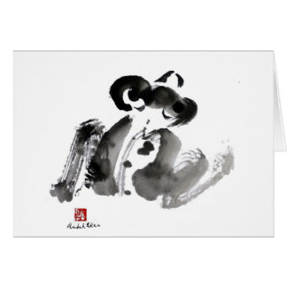 カエル、伝統的なSumi-eインク絵画