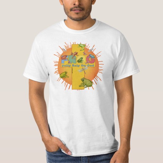 カエル 十字架 Tシャツ (正面)