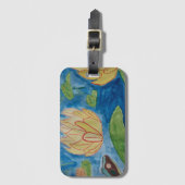 カエル&《植物》スイレンラゲッジタグ ラゲッジタグ (正面縦)